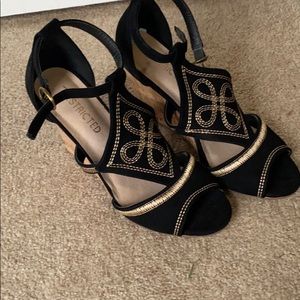 Black  wedge shoes